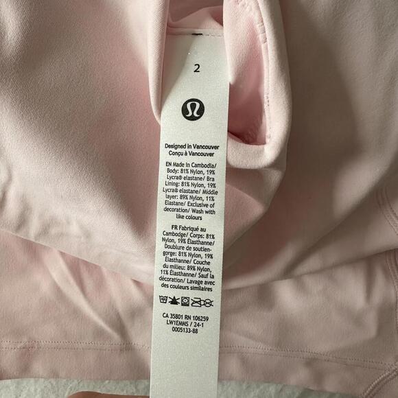 Lululemon Align Tank Top Light Support C/D Cup Strawberry Milkshake Size 2 NWT - Picture 6 of 7